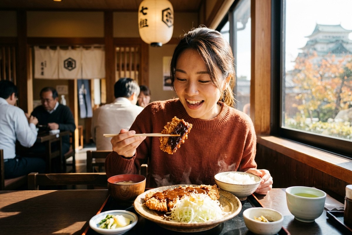 サクサクのカツに濃厚な旨味の味噌ダレ(名古屋のイメージ)