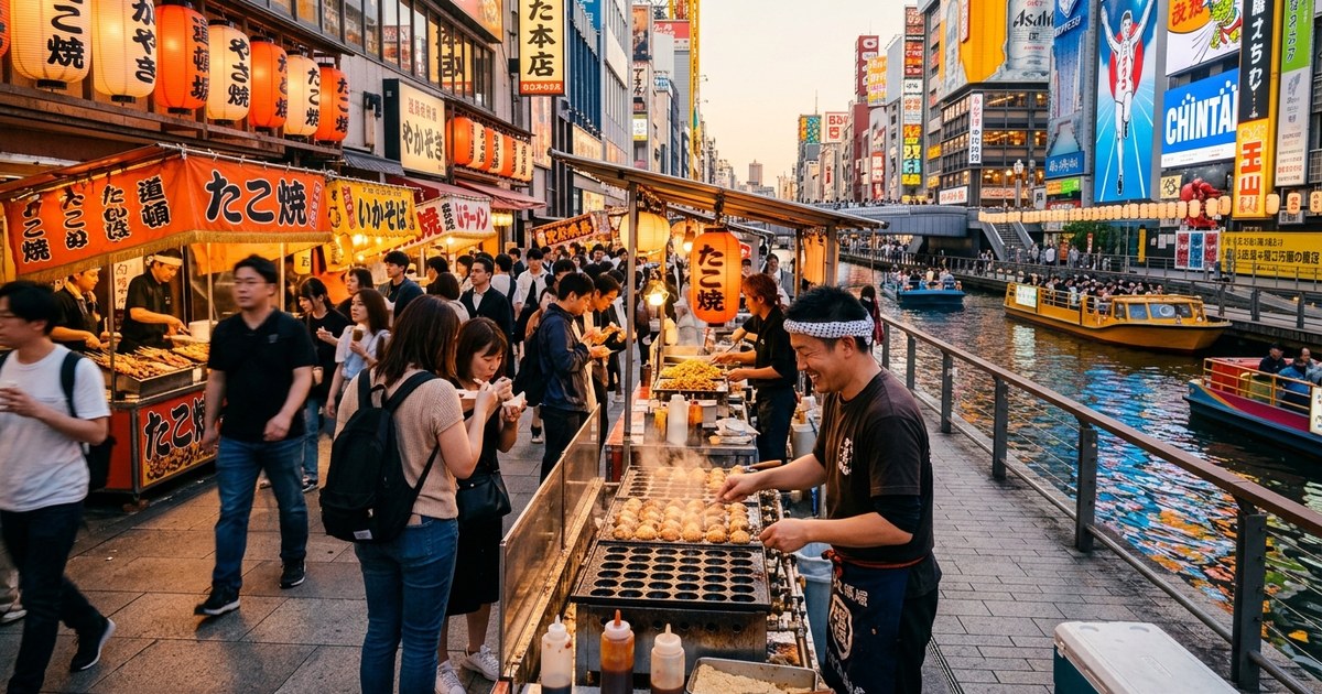 大阪観光の定番めぐり|大阪城と道頓堀で食べ歩きを楽しむ一日