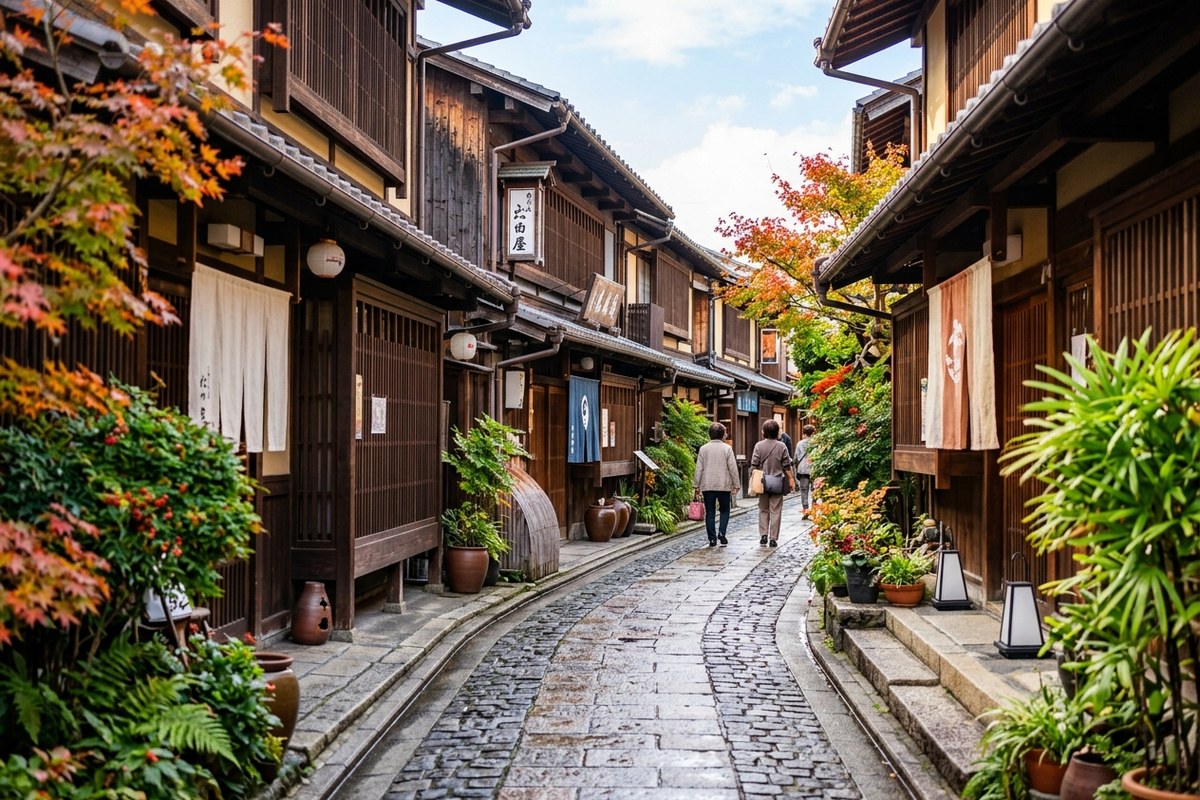 ならまちの町家が並ぶ風情ある路地（奈良のイメージ）