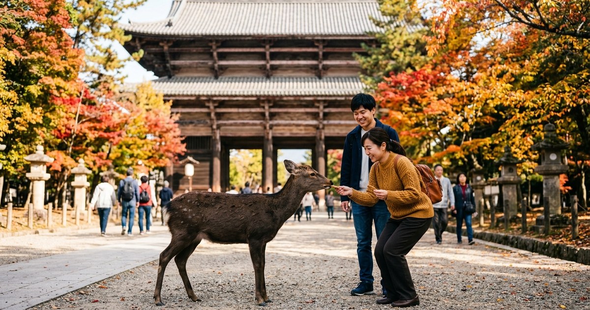 奈良観光は徒歩でめぐれる|東大寺と奈良公園の鹿に会う半日プラン